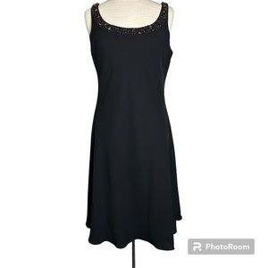 Jones New York Rendezvous Black Beaded Dress